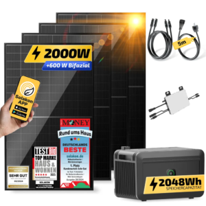 Balkonkraftwerk 2000W/800W Solaranlage Steckerfertig Komplettset Photovoltaik Anlage 800W