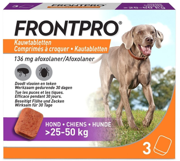 Frontline Frontpro Hunde Kautabletten 25-50 kg (3 Kautabletten)