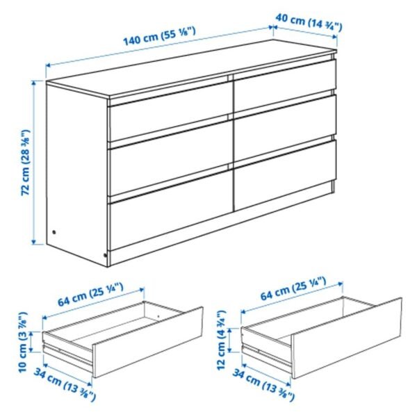 IKEA KULLEN Kommode mit 6 Schubladen - Image 3